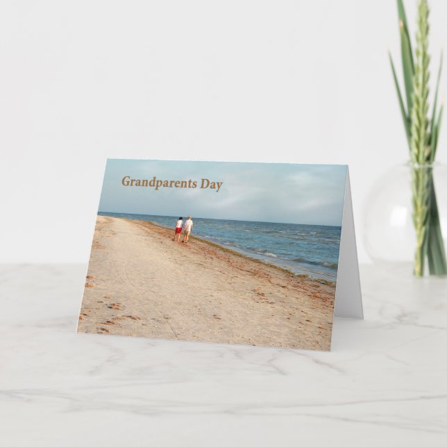 Carte Jour Grand-Parents, Plage Pittoresque (Devant)