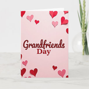 Carte Jour Grandamis Cœurs en Papier