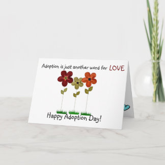 Carte jour heureux d'adoption