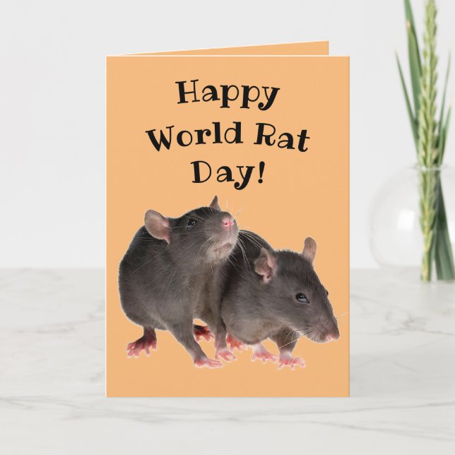 Carte Jour heureux de rat du monde ! - 4 avril (Devant)