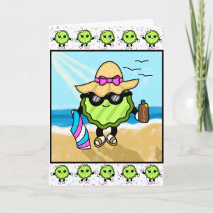 Carte Jour heureux !   Pickle de plage drôle 