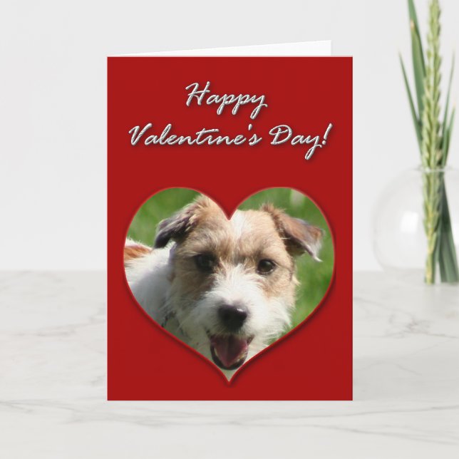 Carte Jour Jack Russell Terrier Valentines (Devant)