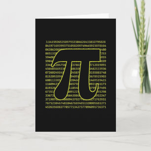 Carte Jour Joyeux Pi Noir Et Jaune 3.14
