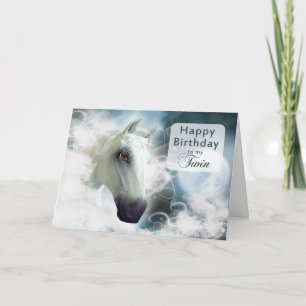 Carte Jour jumeau, esprit arabe Cheval