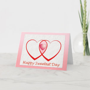 Carte Jour le plus doux et heureux Deux Coeurs