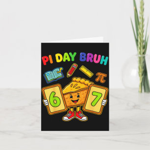 Carte Jour mec drôle 6 7 tarte prof de maths enfants