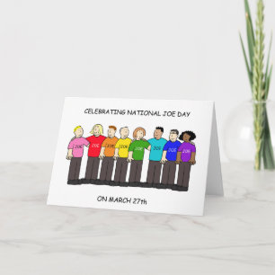 Carte Jour national de Joe, le 27 mars.