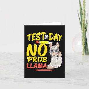 Carte Jour No Prob-llama Llama Enseignant & Test étu