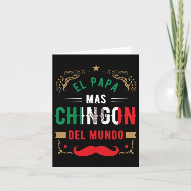 Carte Jour Ou Dia Del Padre Ou El Papa Mas Chingon (Devant)