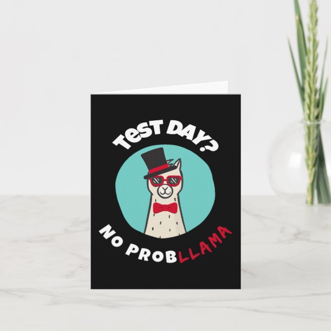 Carte Jour Pas De Problème Drôle Test Llama Design (Devant)