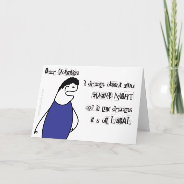 Carte Jour Peel Quirky Valentines Twisted (Devant)