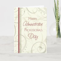 Carte Jour Professionnels Administratifs Beige Rou