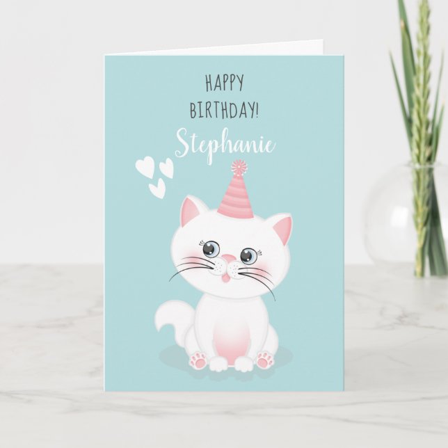 Carte Jour Purr-fect Chat Anniversaire (Devant)