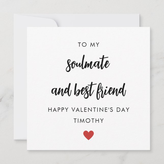 Carte Jour Soulmate Et Best Friend Valentines (Devant)