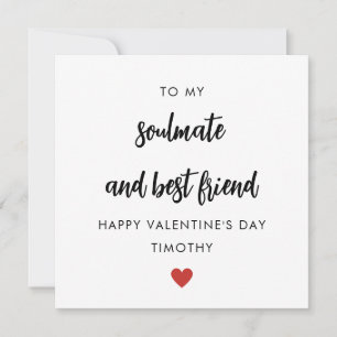 Carte Jour Soulmate Et Best Friend Valentines