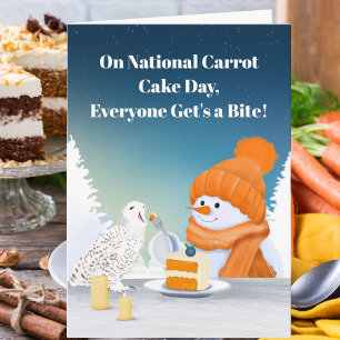 Carte Jour sucré du gâteau à la carotte national Bonhomm