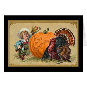 Carte Jour Thanksgiving vintage