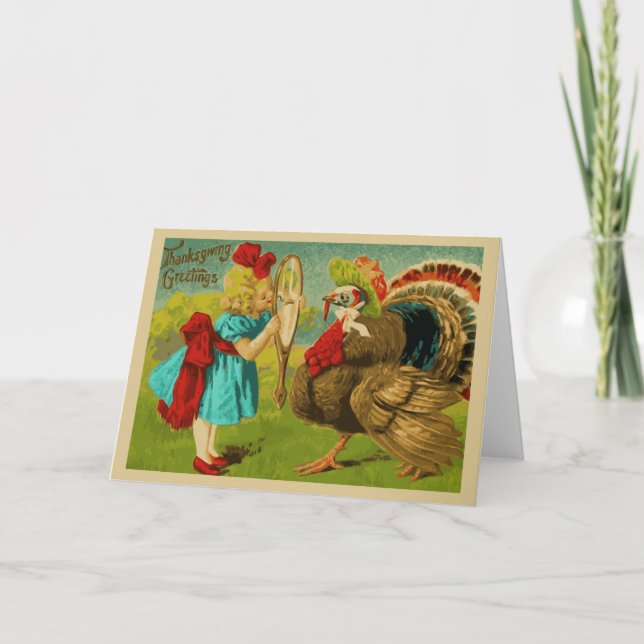 Carte Jour Thanksgiving vintage (Devant)