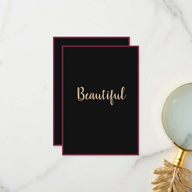 Carte Jour Valentines Plat 3,5 po x 5 po personnal (Devant/Arrière en situation)