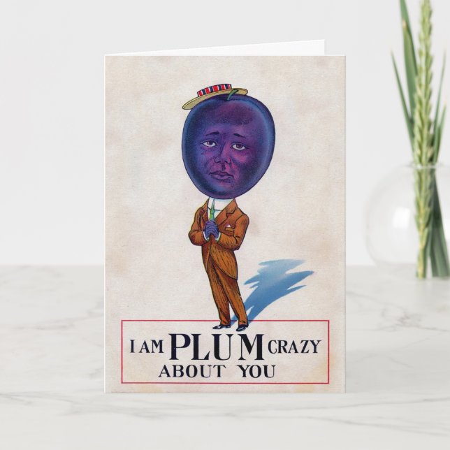 Carte Jour Valentines Plum vintages (Devant)