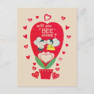 Carte Jour Valentines vintage