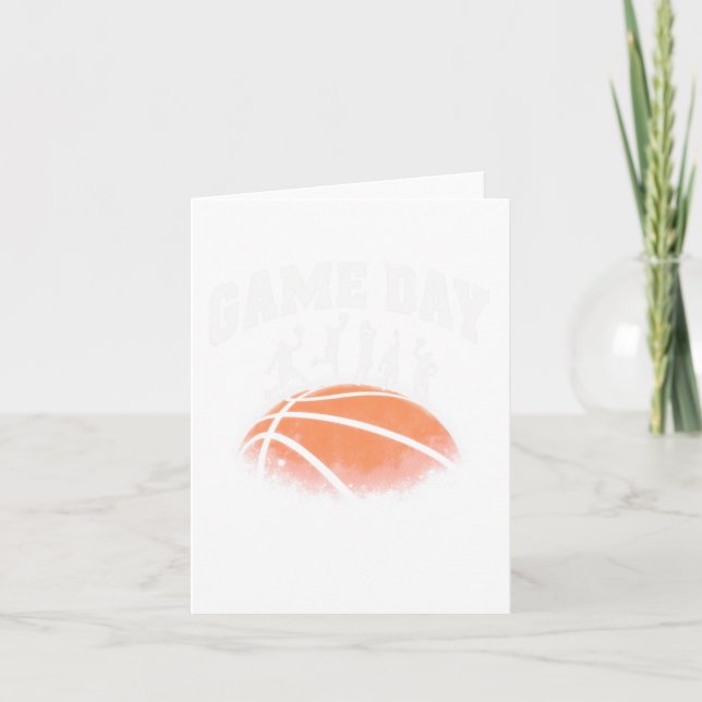 Carte Jour vintage de basket-ball (Devant)