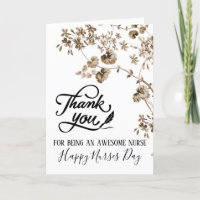 Jour vintage des infirmières joyeuses florales
