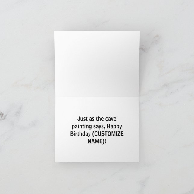 Carte Journal Egyptian Cave humoristique drôle Anniversa (Intérieur)