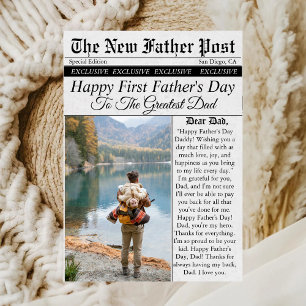 Carte Journal Unique Fun Photo Première Fête des pères