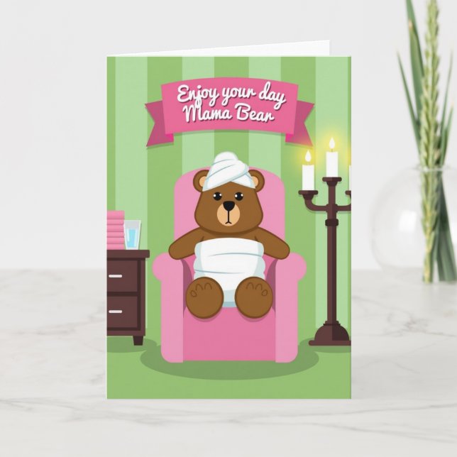 Carte journée au spa Maman Ours (Devant)