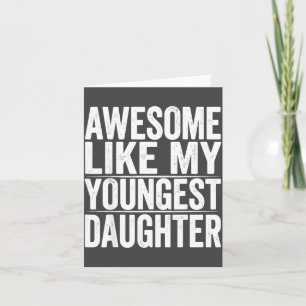 Carte Journée comme fille cadette mère père amusant