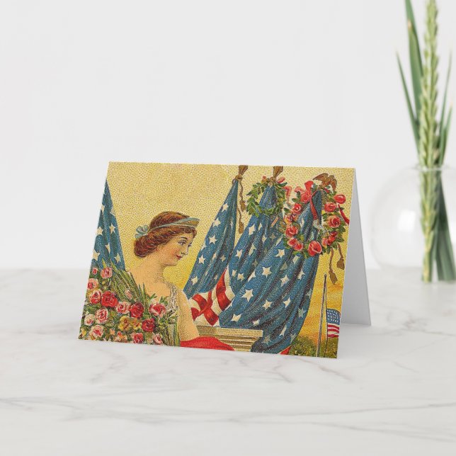 Carte Journée commémorative patriotique vintage (Devant)