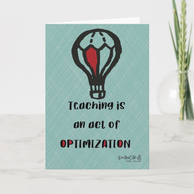 Carte Journée d'appréciation des enseignants, design sim (Devant)