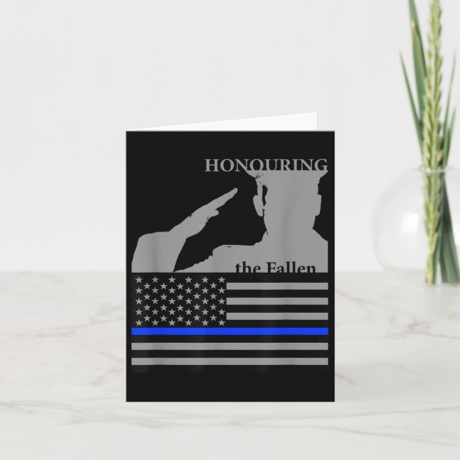 Carte Journée de commémoration des policiers _ Hommage à (Devant)