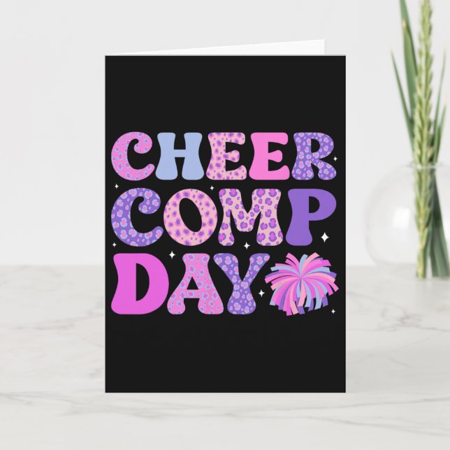 Carte Journée de compétition de cheerleading Groovy Chee (Devant)