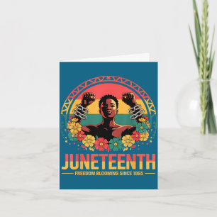 Carte Journée de la liberté florale Juneteenth pour femm