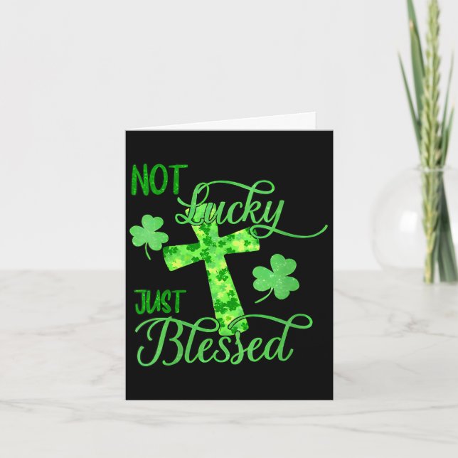 Carte Journée de la Saint-Patrick bénie et non chanceuse (Devant)