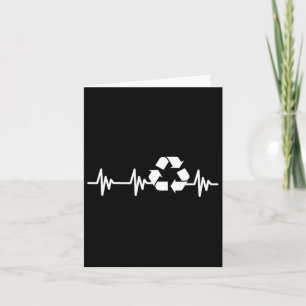 Carte Journée de la Terre Battement de cœur Recyclage Re
