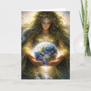 Carte Journée de la Terre Gaïa Déesse de la Terre pour a