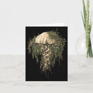 Carte Journée de la terre méduse forêt biodiversité art