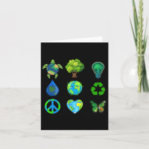 Carte Journée de la Terre Paix Allez Plantez Sauvez l'Ea