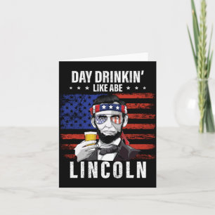 Carte Journée de l'homme qui boit comme Abe Lincoln 4 ju