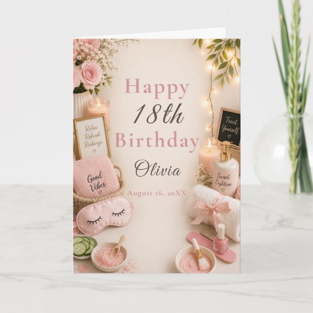 Carte Journée de spa d'anniversaire (Devant)