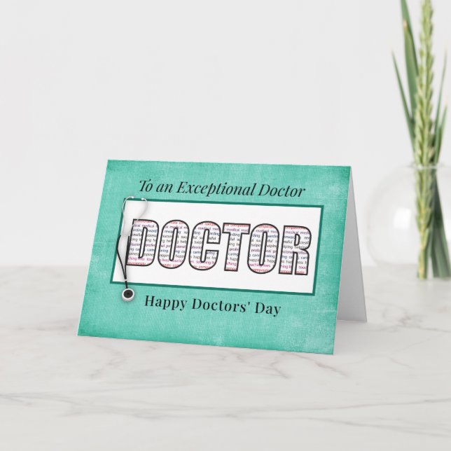 Carte Journée des femmes médecins Typographie dédiée (Devant)
