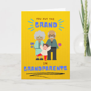 Carte Journée des grands-parents mignonne Danse Petit-en