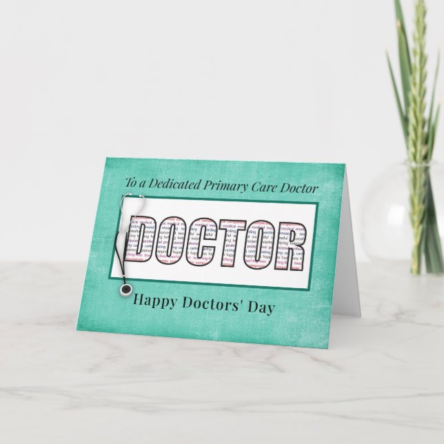 Carte Journée des Médecins de Premier Recours Typographi (Devant)