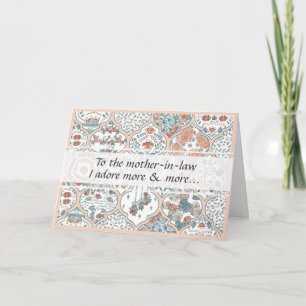 Carte Journée d'honneur de Floral Art Mother-in-law Happ