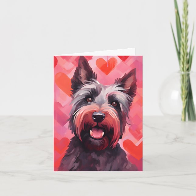 Carte Journée écossaise Terrier Valentines (Devant)