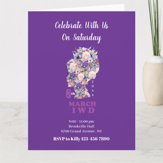 Carte Journée internationale de la femme 2025 : Célébrez (Devant)