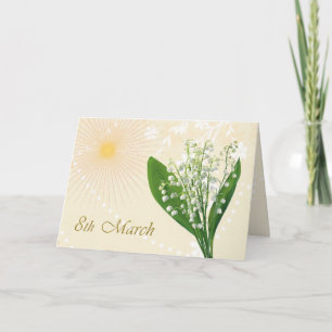 Carte Journée internationale de la femme, Lily de la val